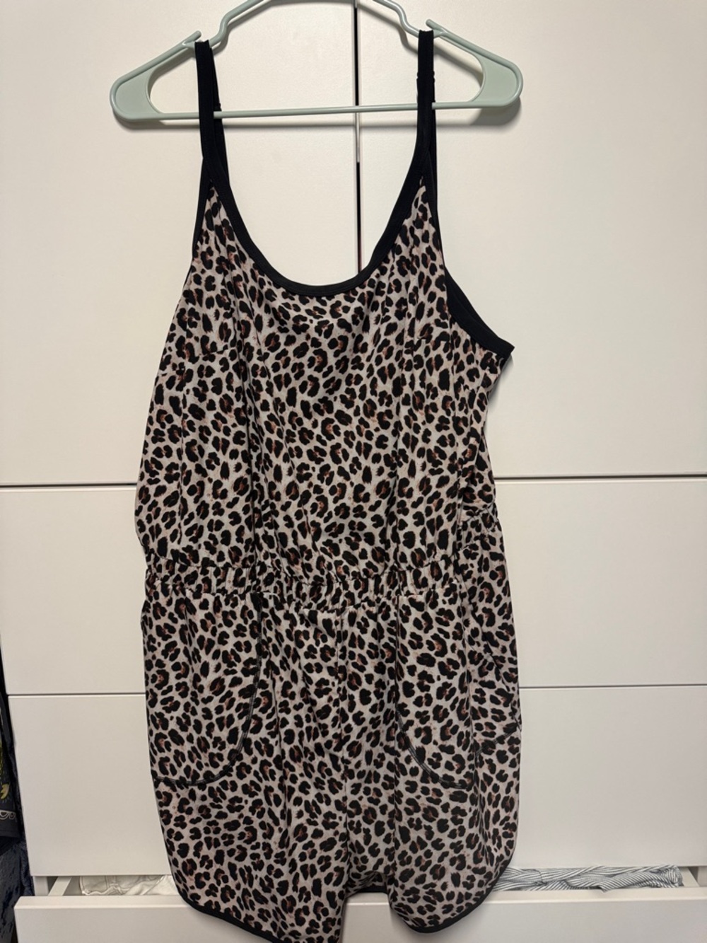 TORRID Animal-Print Active Romper with Black Trim